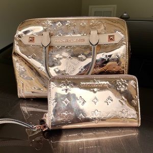 Rose Gold Michael Kors Purse & Wallet/Wristlet! Brand New!